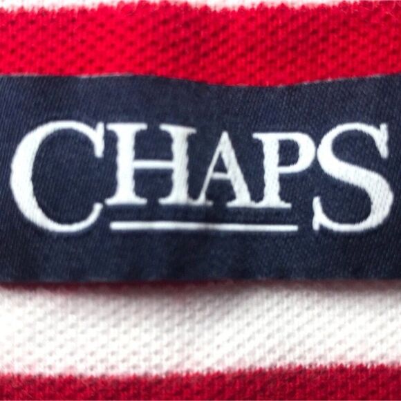 Vintage 90s Indie Grunge Red Striped Short Sleeve Oversized Polo Shirt / Sz: XL - Picture 6 of 6